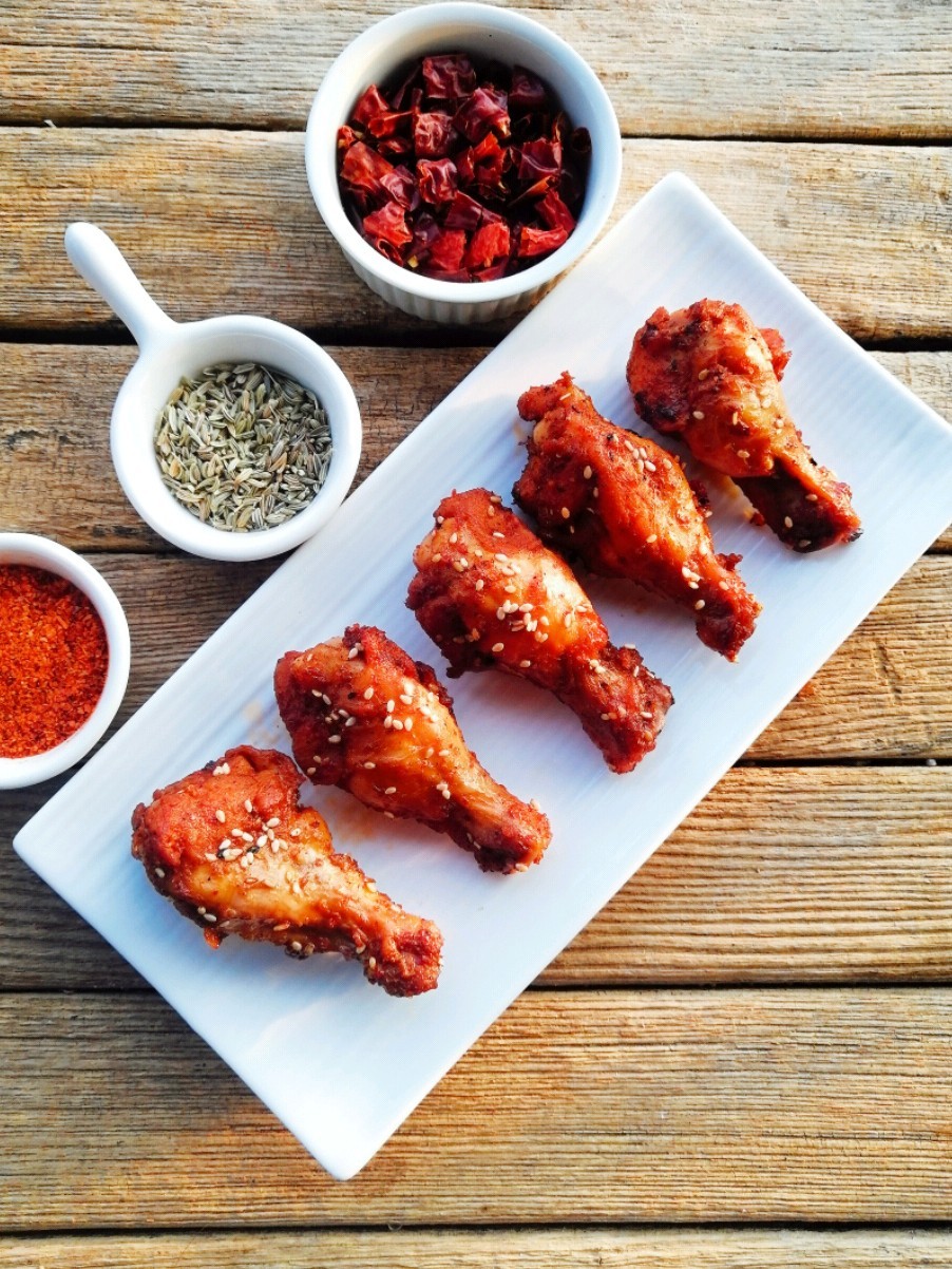 自制蜜汁烤雞翅根，外酥里嫩好吃到轉圈圈的做法-香辣味烤菜譜