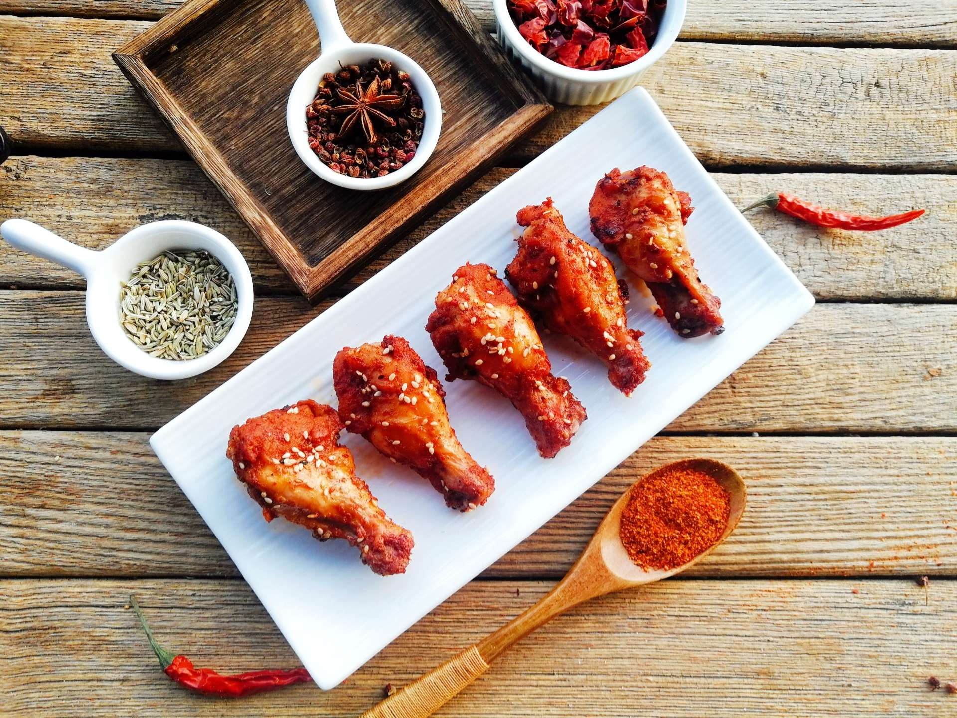 自制蜜汁烤雞翅根，外酥里嫩好吃到轉圈圈的做法-香辣味烤菜譜