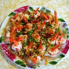 蒜蓉粉絲蒸大蝦的做法-咸鮮味蒸菜譜