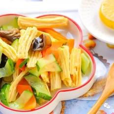 木耳腐竹小炒  寶寶輔食食譜的做法-家常味炒菜譜