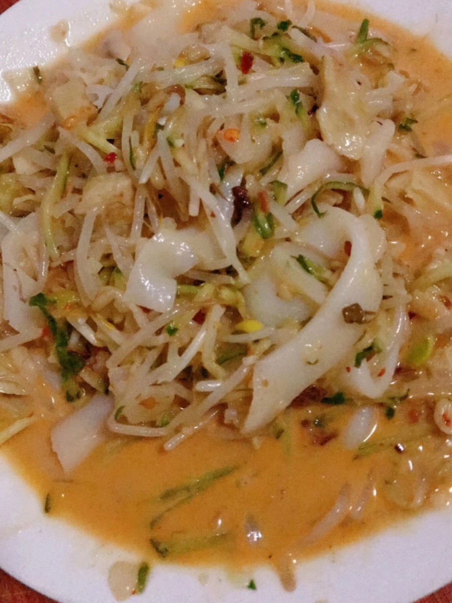 自制涼皮，的做法-麻辣味拌菜譜