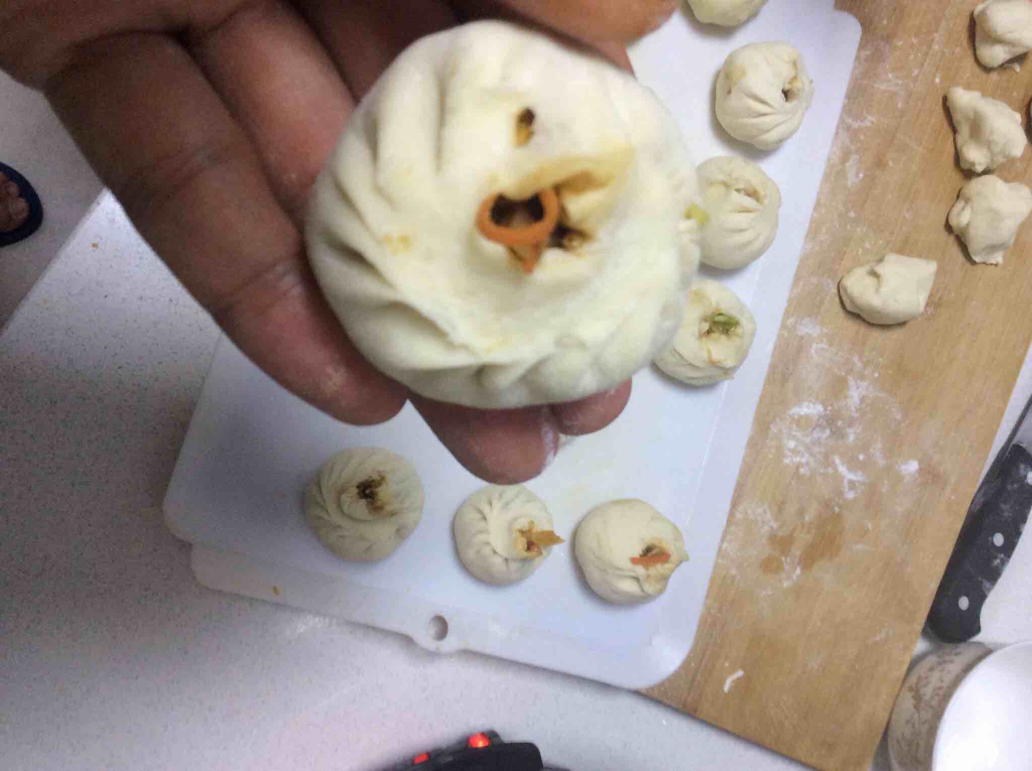 卷心菜粉條雞蛋素包子的做法-家常味蒸菜譜