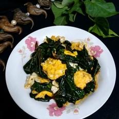 地瓜葉蝦醬炒雞蛋的做法-家常味炒菜譜