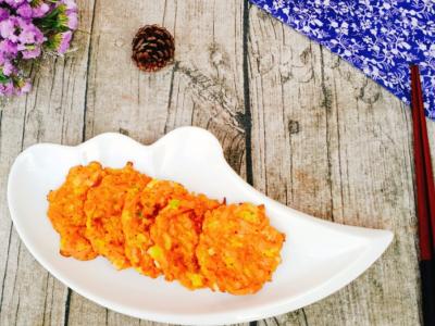 胡蘿卜雞蛋餅的做法-咸鮮味煎菜譜