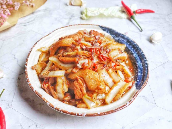 白菜幫炒肉的做法-香辣味炒菜譜-易網健康養生網 白菜幫炒肉的做法-香辣味炒菜譜