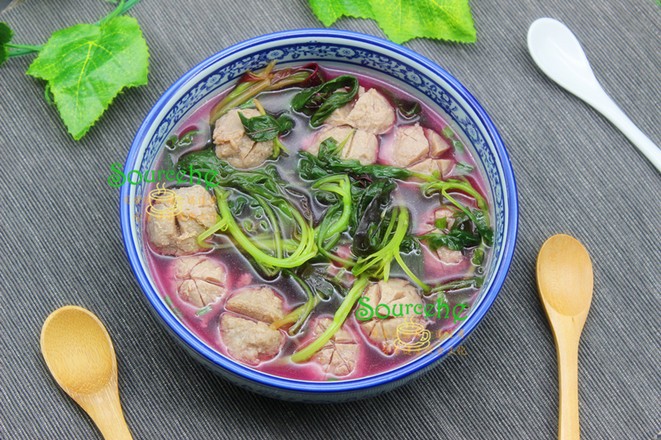 莧菜牛肉丸湯的做法-家常味煮菜譜