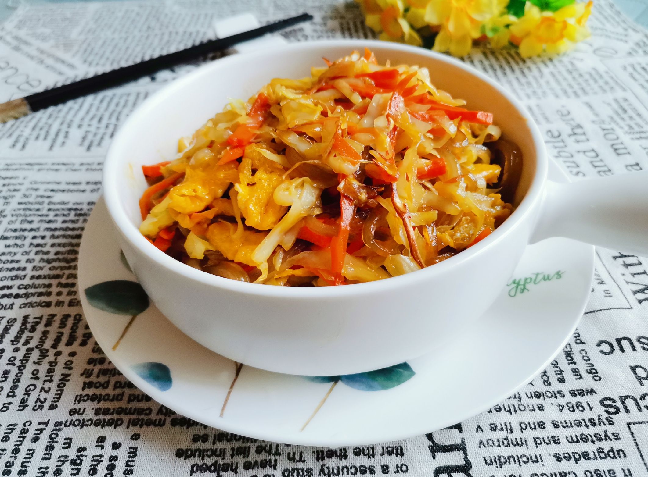 包菜粉絲炒雞蛋的做法-咸鮮味炒菜譜-易網健康養生網 包菜粉絲炒雞蛋的做法-咸鮮味炒菜譜