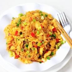 粉絲炒雞蛋的做法-家常味炒菜譜