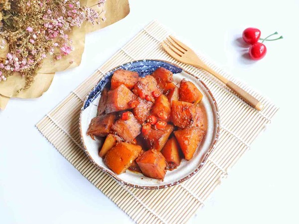 醬燒南瓜的做法-家常味燜菜譜-易網健康養生網 醬燒南瓜的做法-家常味燜菜譜