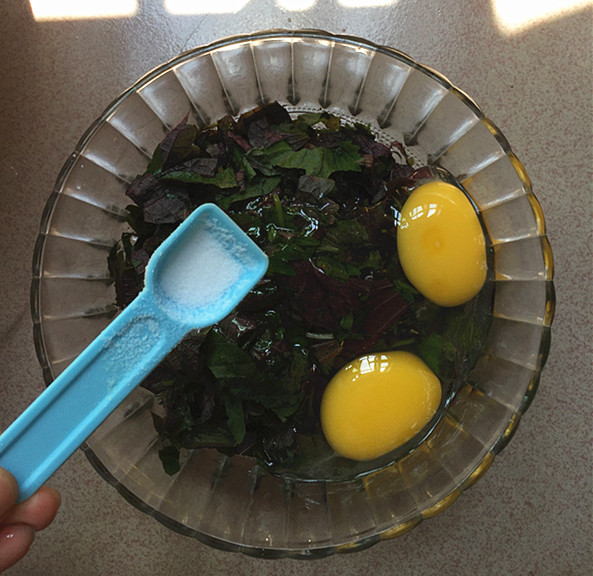 紫蘇煎雞蛋的做法-家常味煎菜譜
