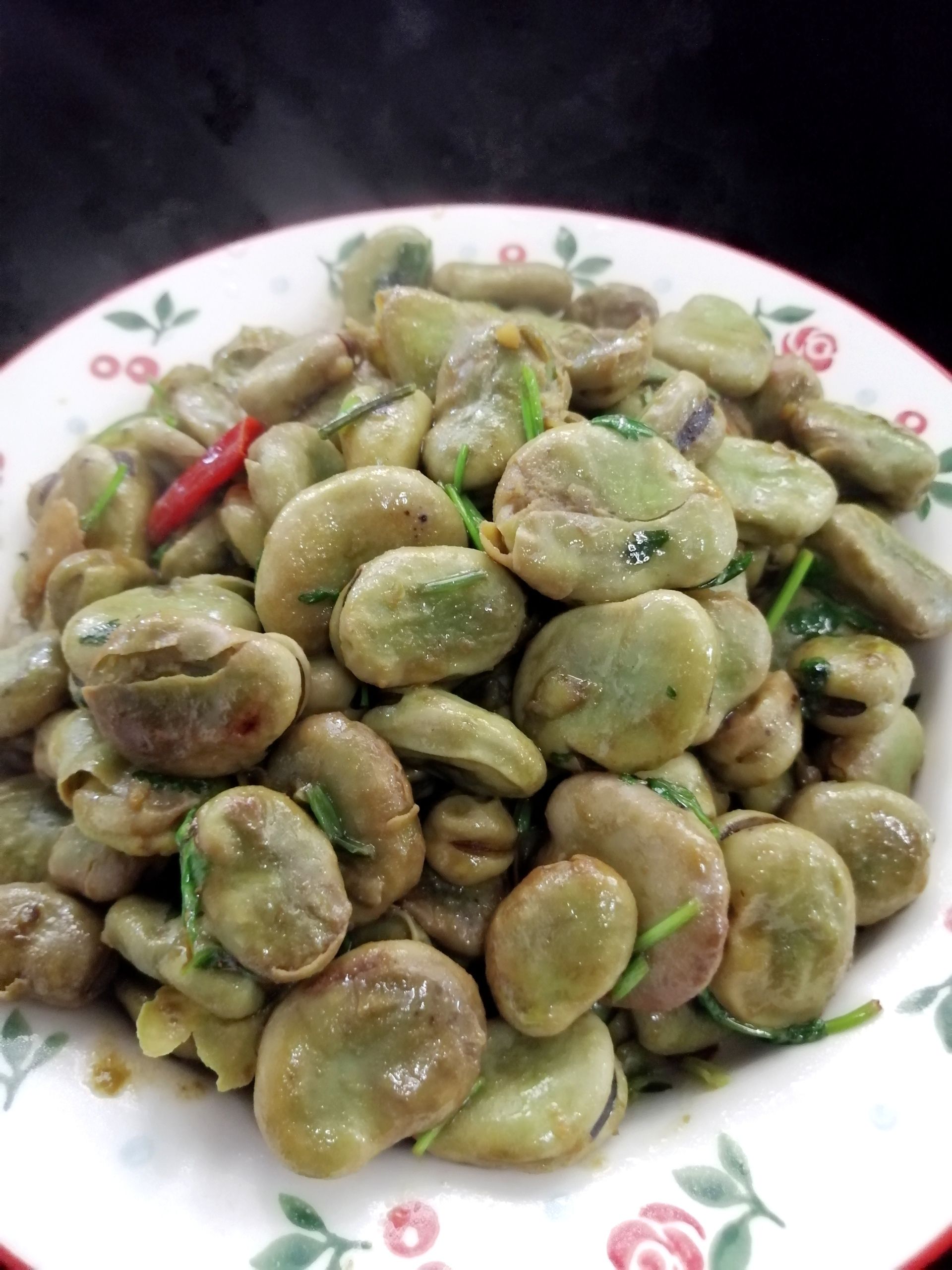 干煸蠶豆的做法-家常味炒菜譜