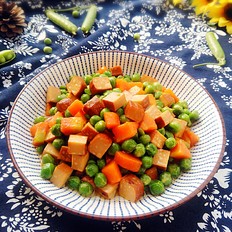 時(shí)蔬燴雞蛋干的做法-家常味炒菜譜