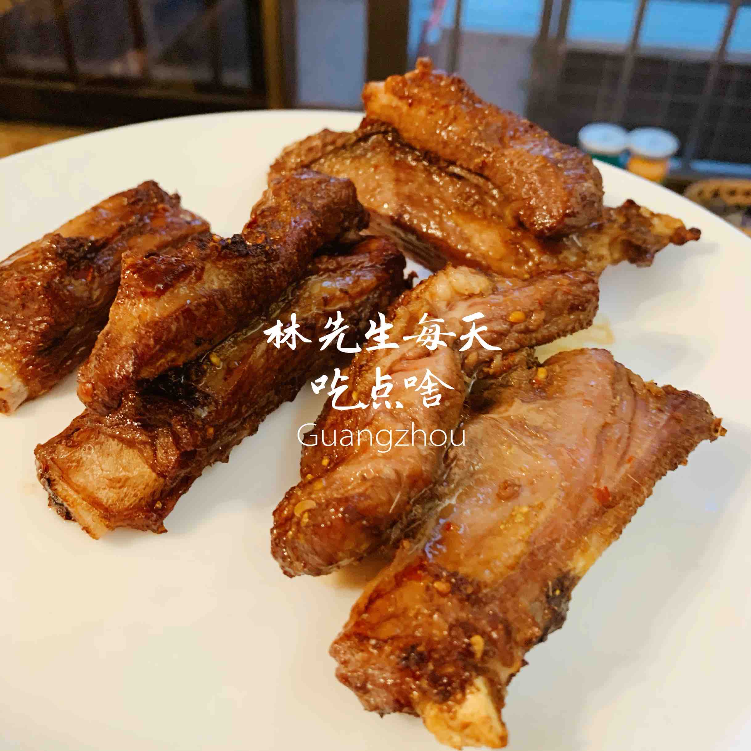 懶人系列-烤羊排空氣炸鍋的做法-香辣味烤菜譜