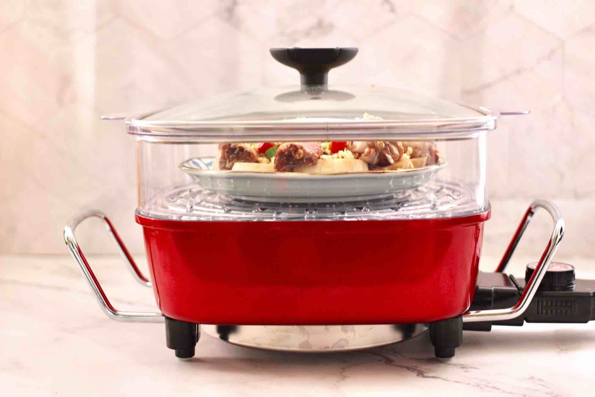 杏鮑菇蒸雞翅的做法-香辣味蒸菜譜