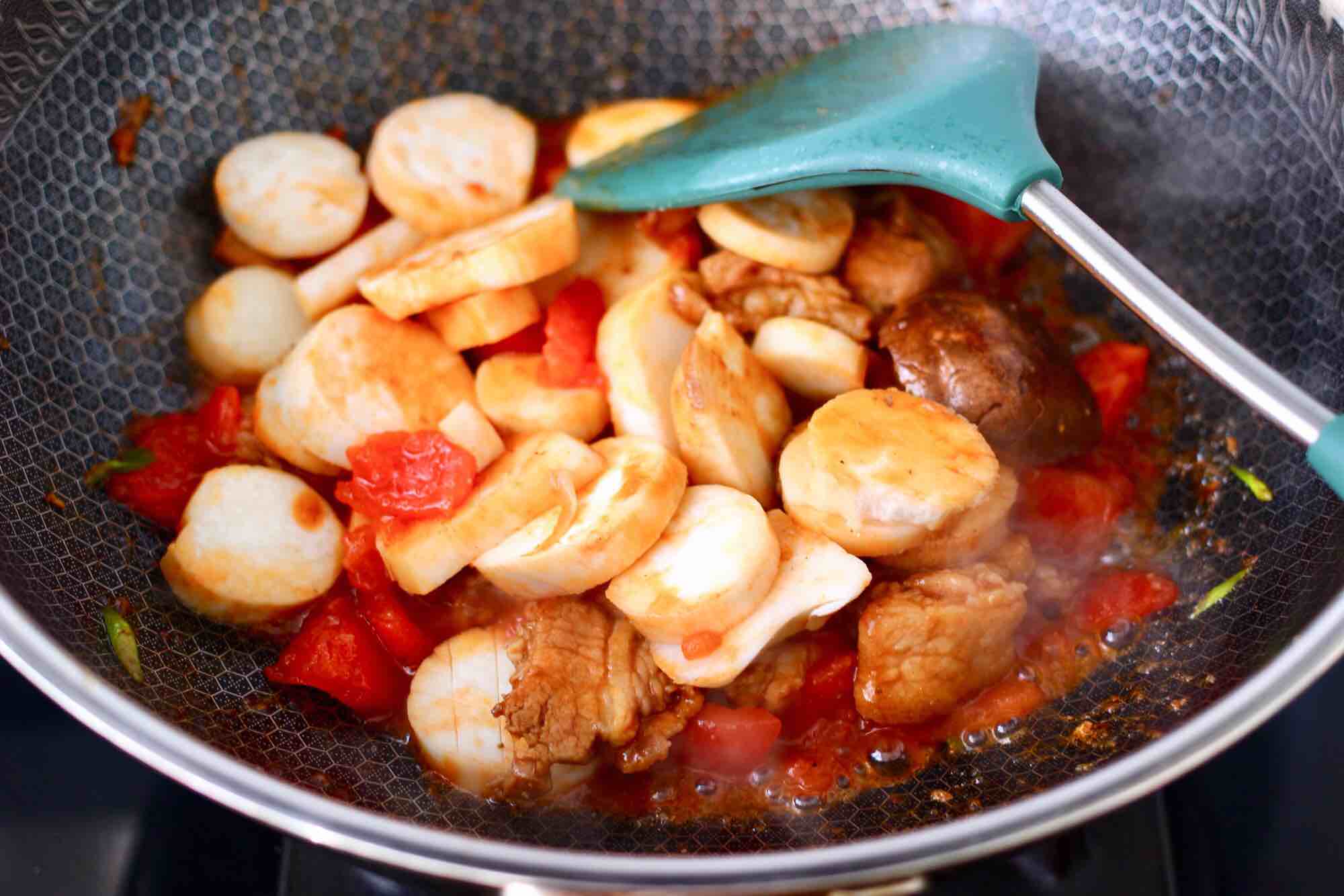 杏鮑菇扇貝花肉煲的做法-家常味燉菜譜