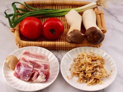 杏鮑菇扇貝花肉煲的做法-家常味燉菜譜