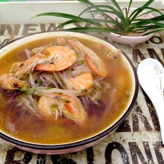 蘿卜絲煮大蝦的做法-家常味爆菜譜