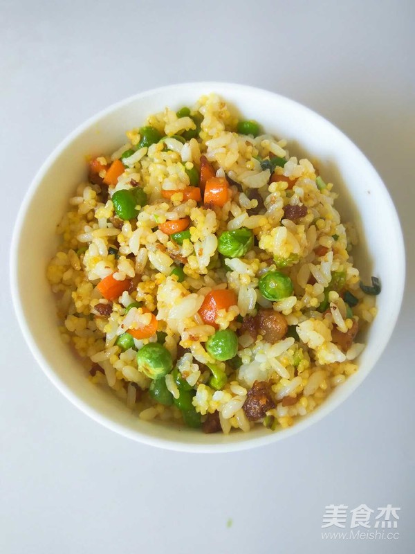 豌豆炒飯的做法-家常味炒菜譜
