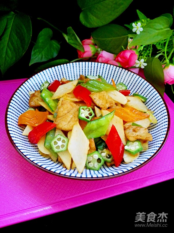 霸王超市丨山藥炒肉片的做法-咸鮮味炒菜譜