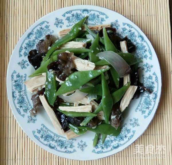 蒜香扁豆木耳腐竹拌菜的做法-咸鮮味拌菜譜