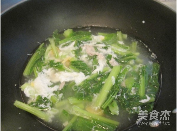 美味咸蛋肉沫芥菜湯的做法-家常味煮菜譜