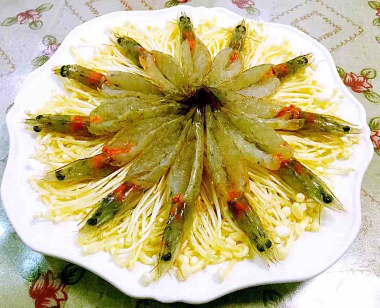 蒜蓉海蝦蒸金針菇的做法-家常味蒸菜譜-易網(wǎng)健康養(yǎng)生網(wǎng) 蒜蓉海蝦蒸金針菇的做法-家常味蒸菜譜