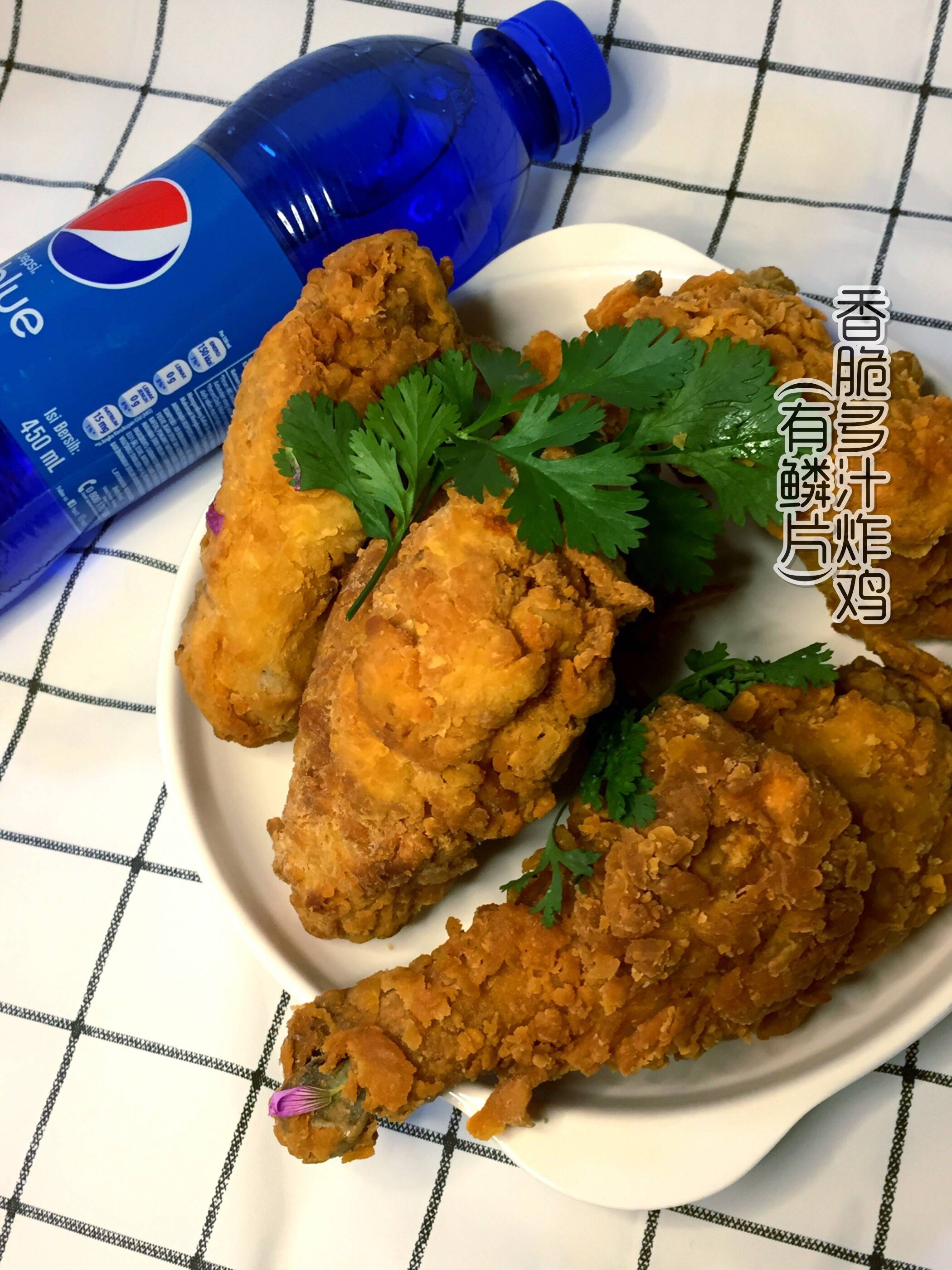 在家就吃到——香脆多汁炸雞（有鱗片）的做法-黑椒味炸菜譜