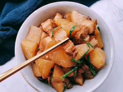 蘿卜燒肉的做法-咸鮮味燒菜譜