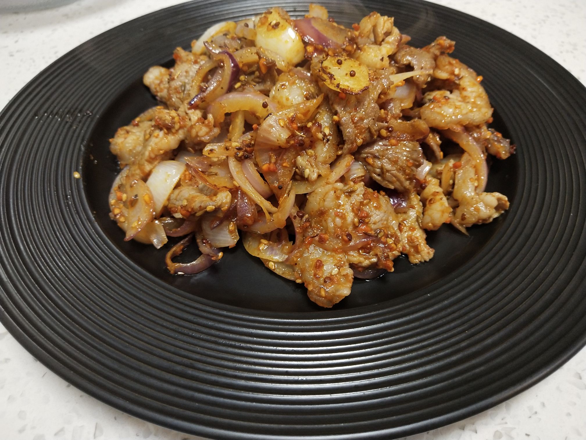 孜然羊肉的做法-家常味炒菜譜