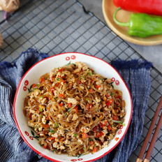 香菇肉末粉絲的做法-家常味炒菜譜