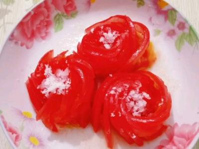 玫瑰花西紅柿的做法-甜味拌菜譜