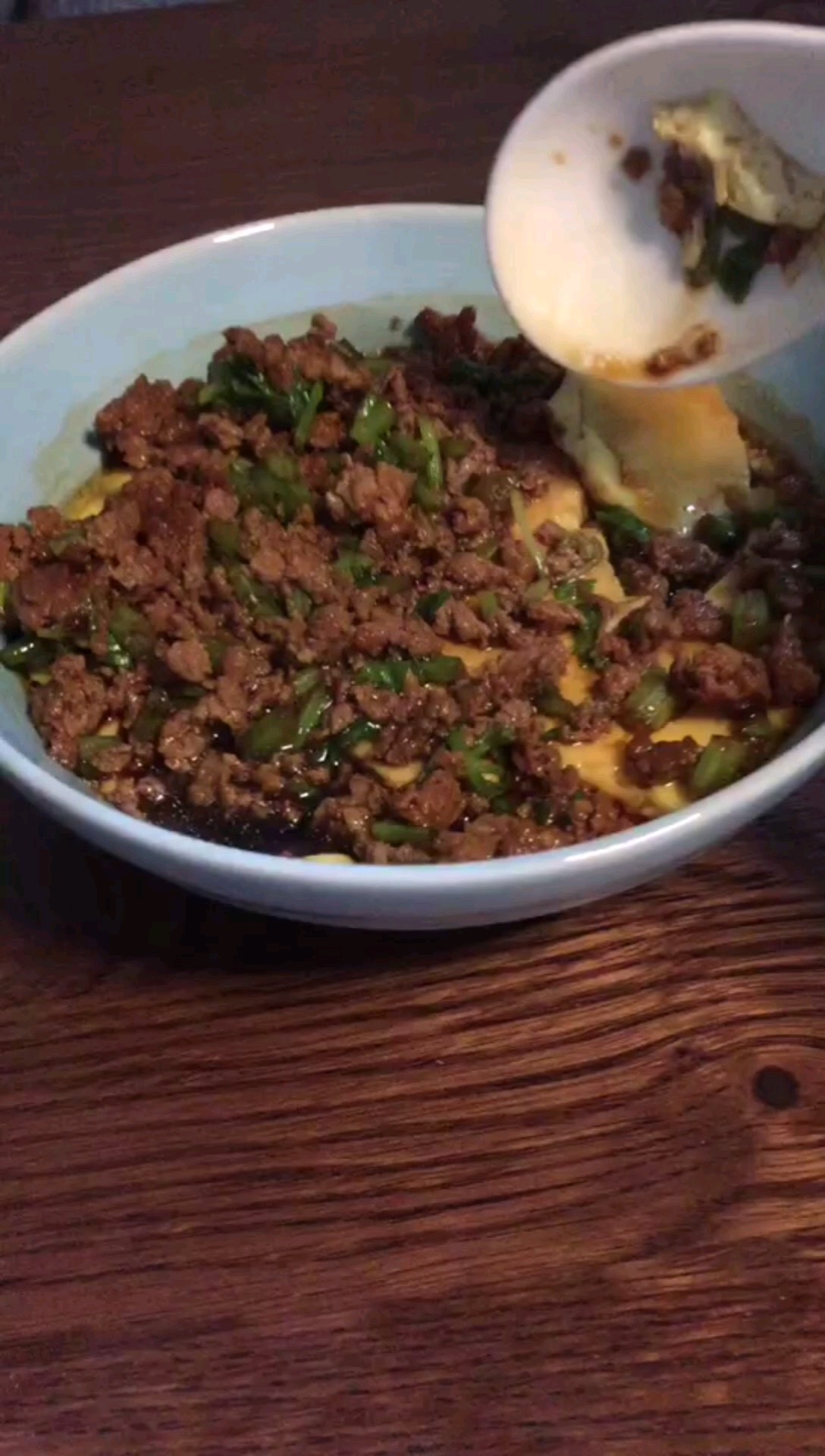 好吃味悠長——肉末蒸蛋的做法-家常味蒸菜譜