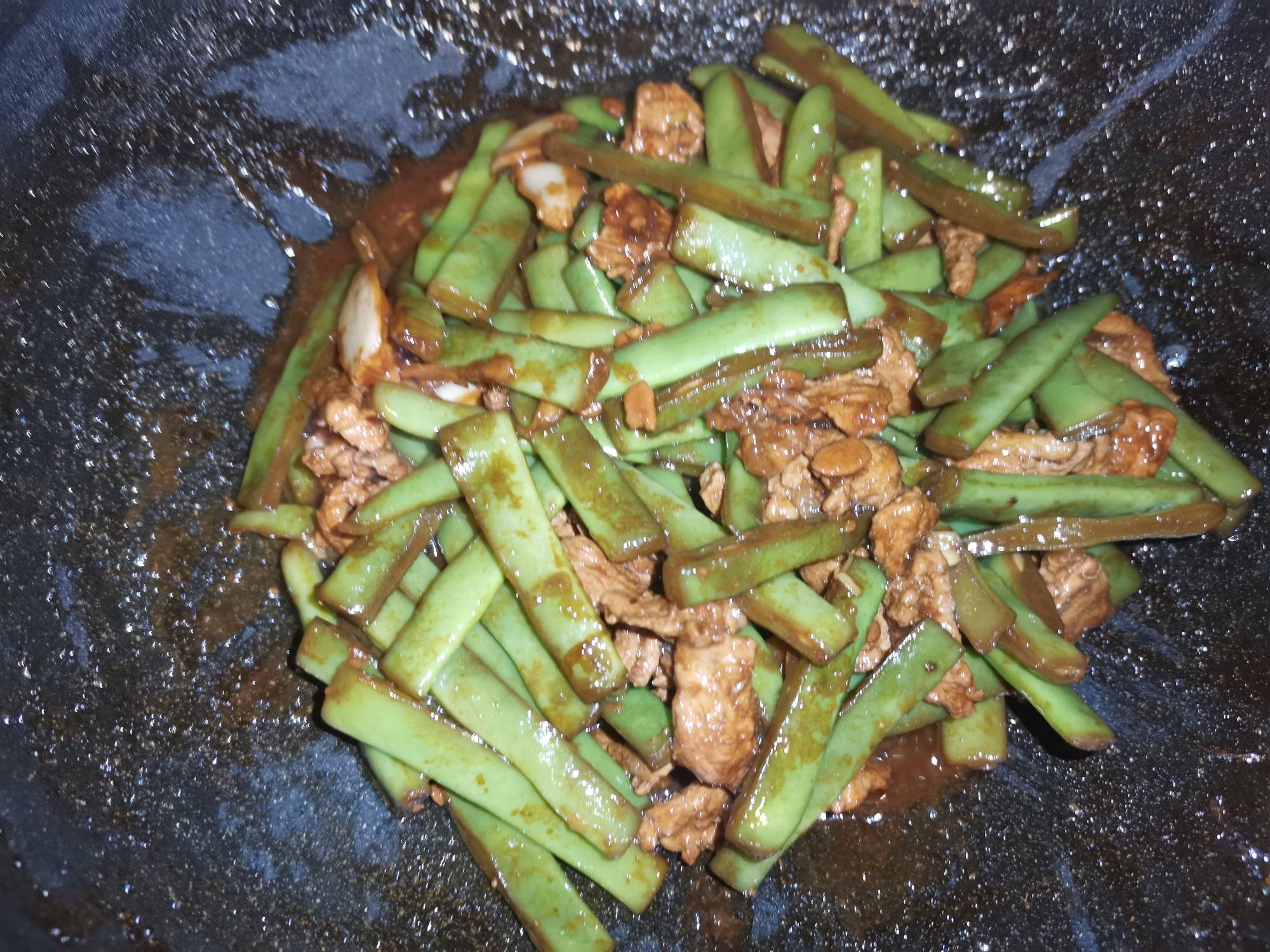 扁豆角炒肉絲的做法-家常味炒菜譜