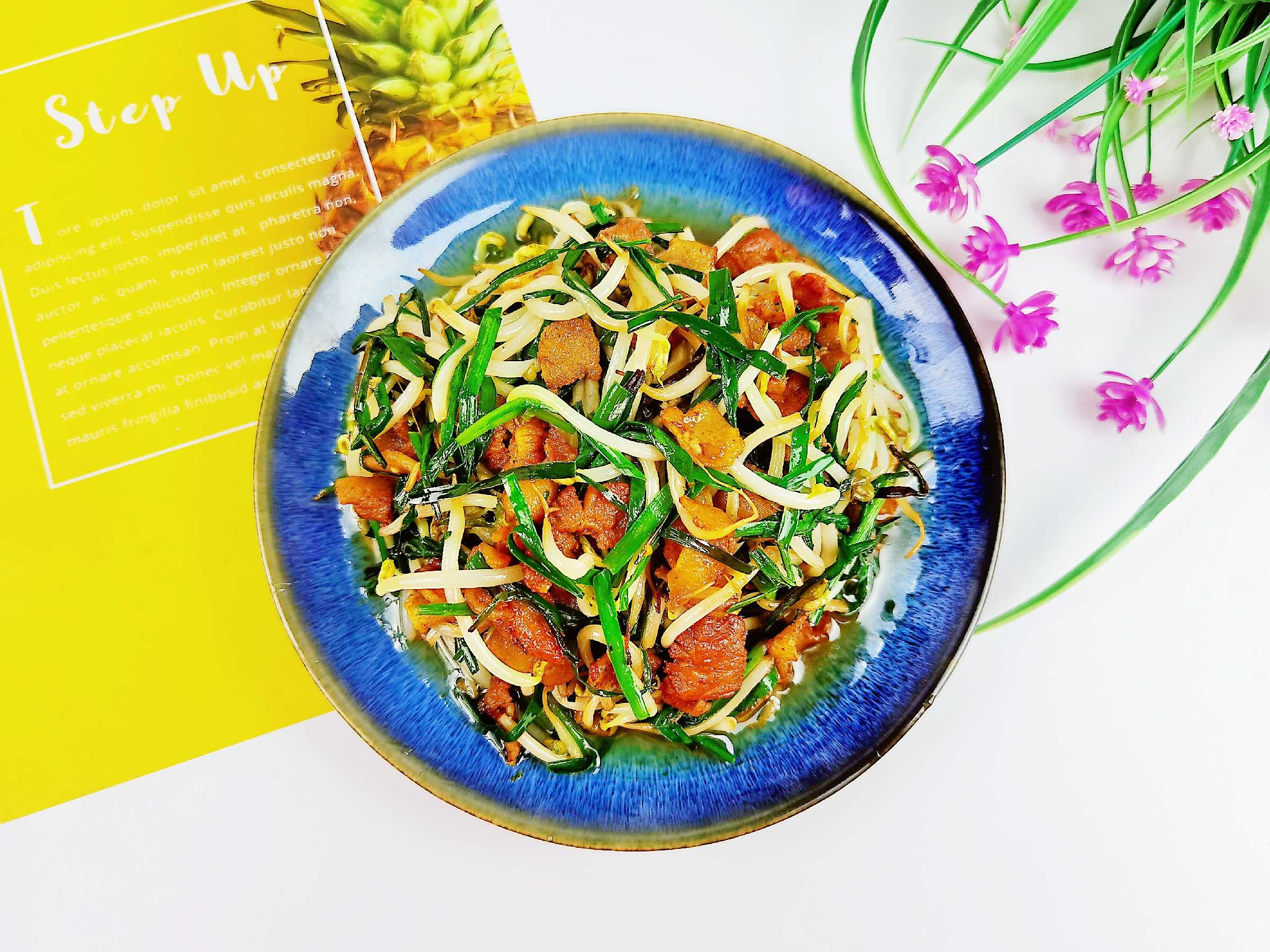 油梭子炒豆芽的做法-咸鮮味炒菜譜