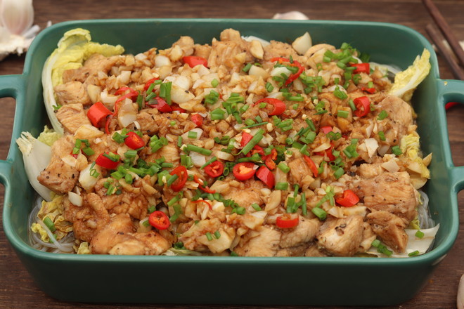 粉絲娃娃菜雞胸肉的做法-家常味蒸菜譜