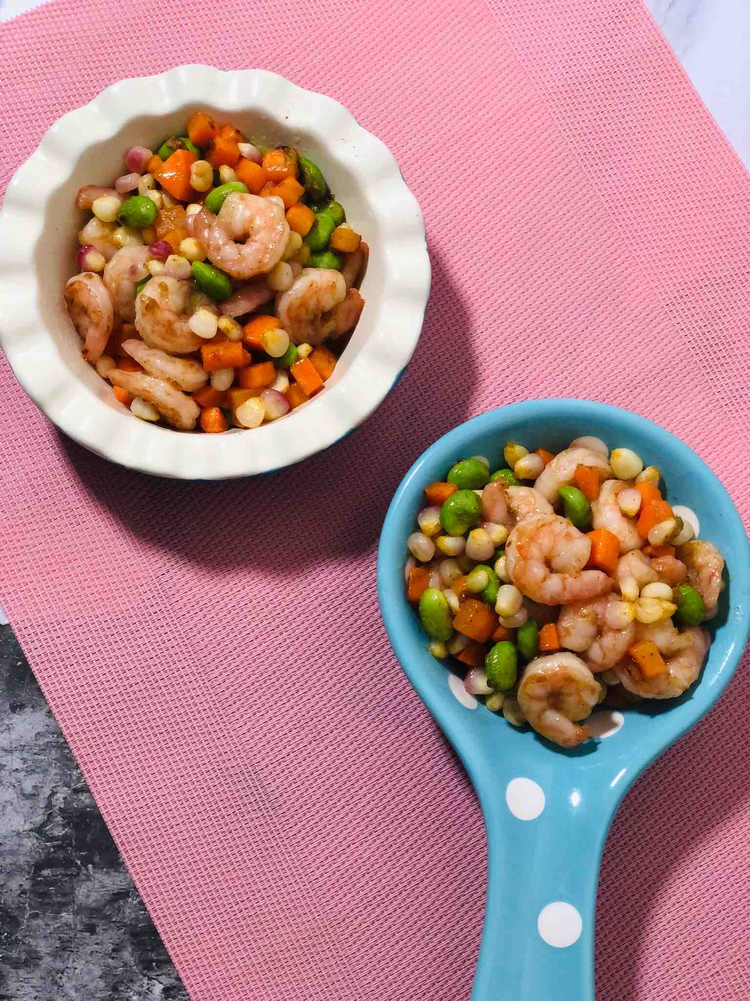 彩蔬蝦仁的做法-咸鮮味炒菜譜