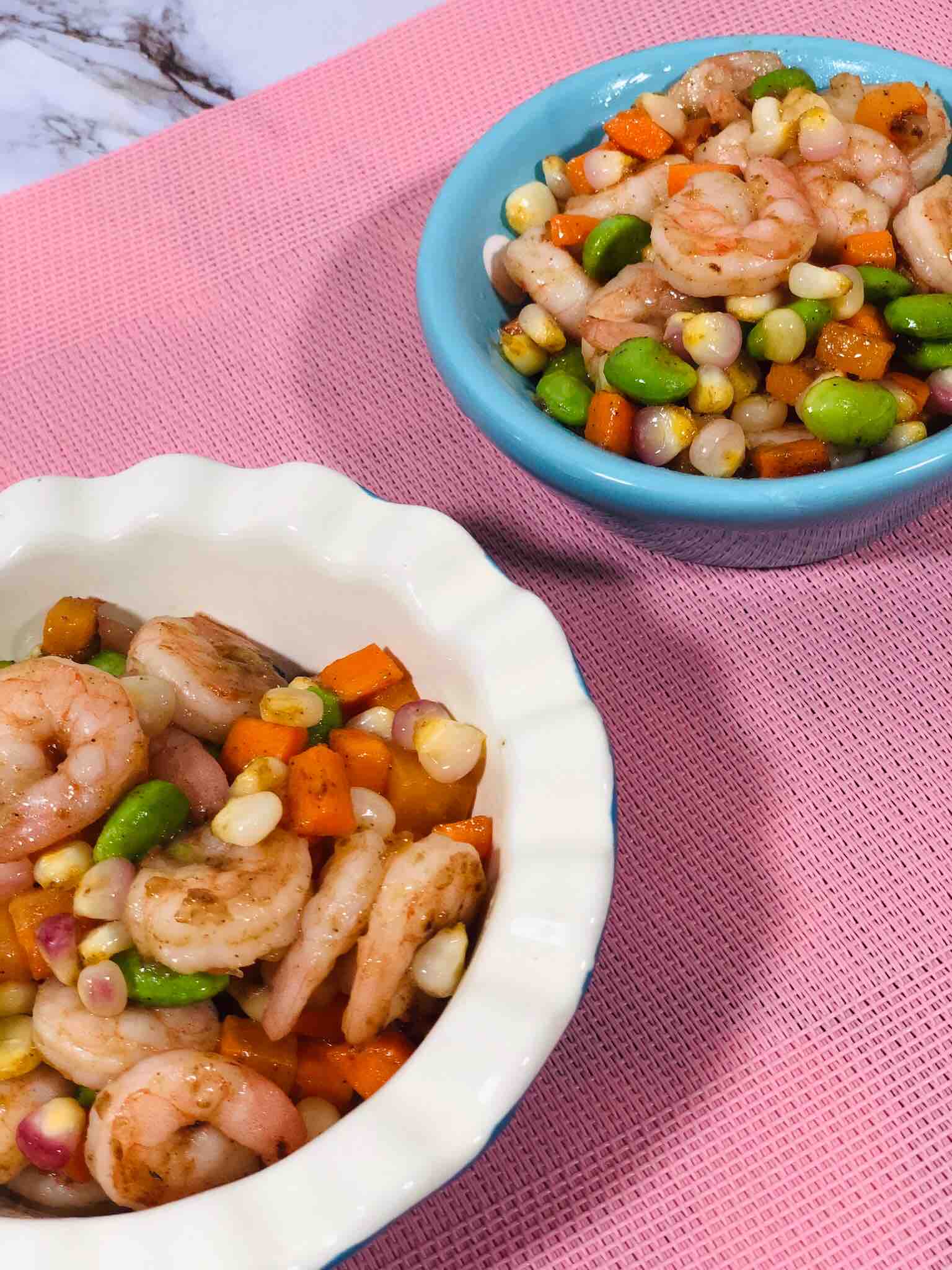 彩蔬蝦仁的做法-咸鮮味炒菜譜