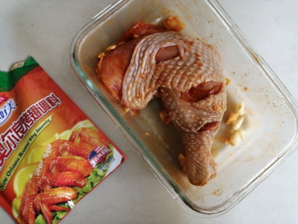 空氣炸新奧爾良雞腿的做法-蒜香味烘焙菜譜