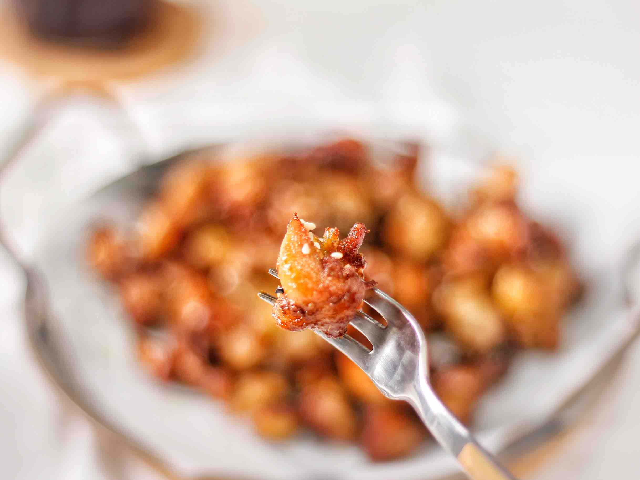 不用一滴油，教你做香酥掌中寶的做法-家常味炸菜譜