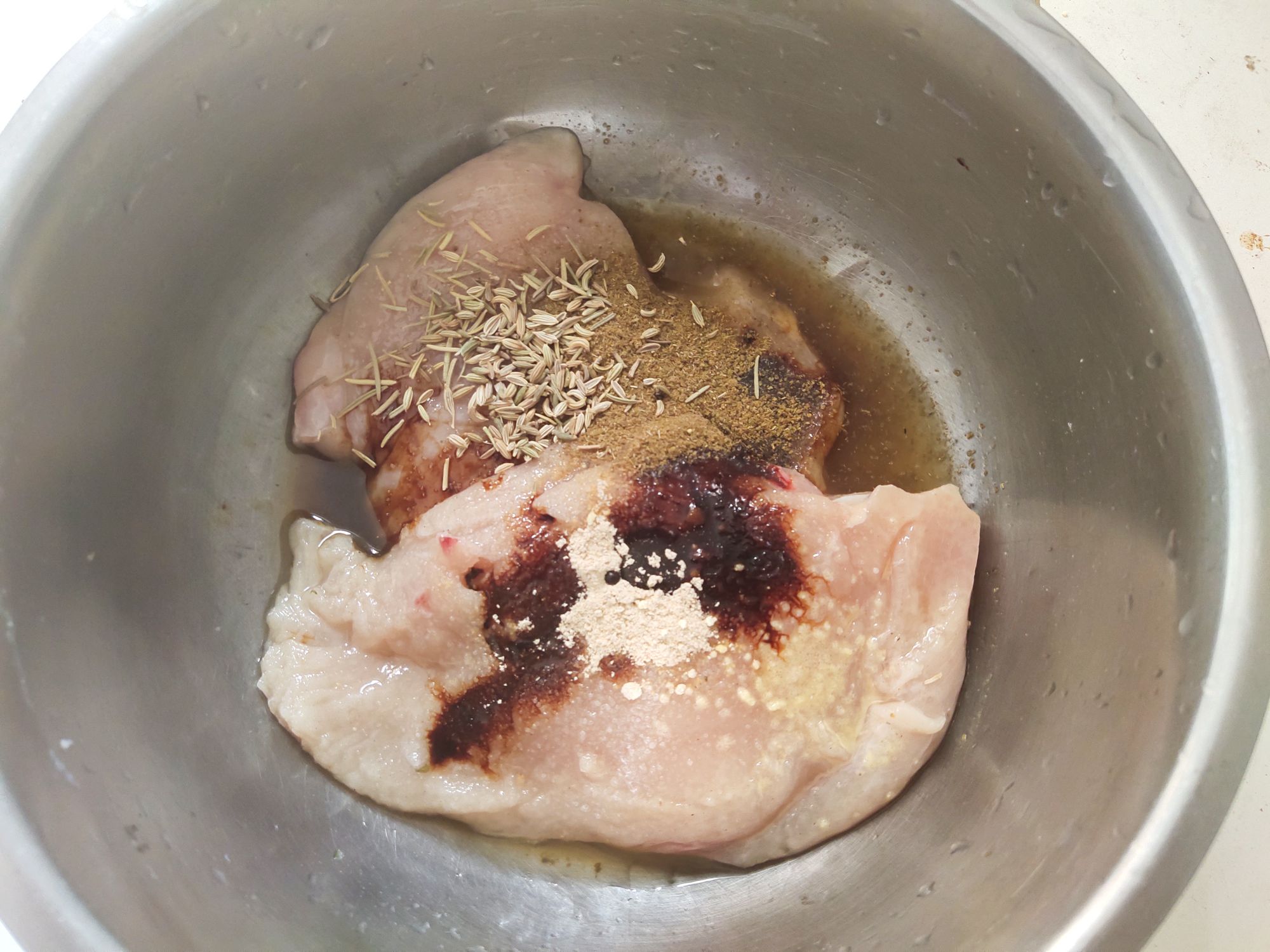 低脂版烤雞胸的做法-咸鮮味烤菜譜