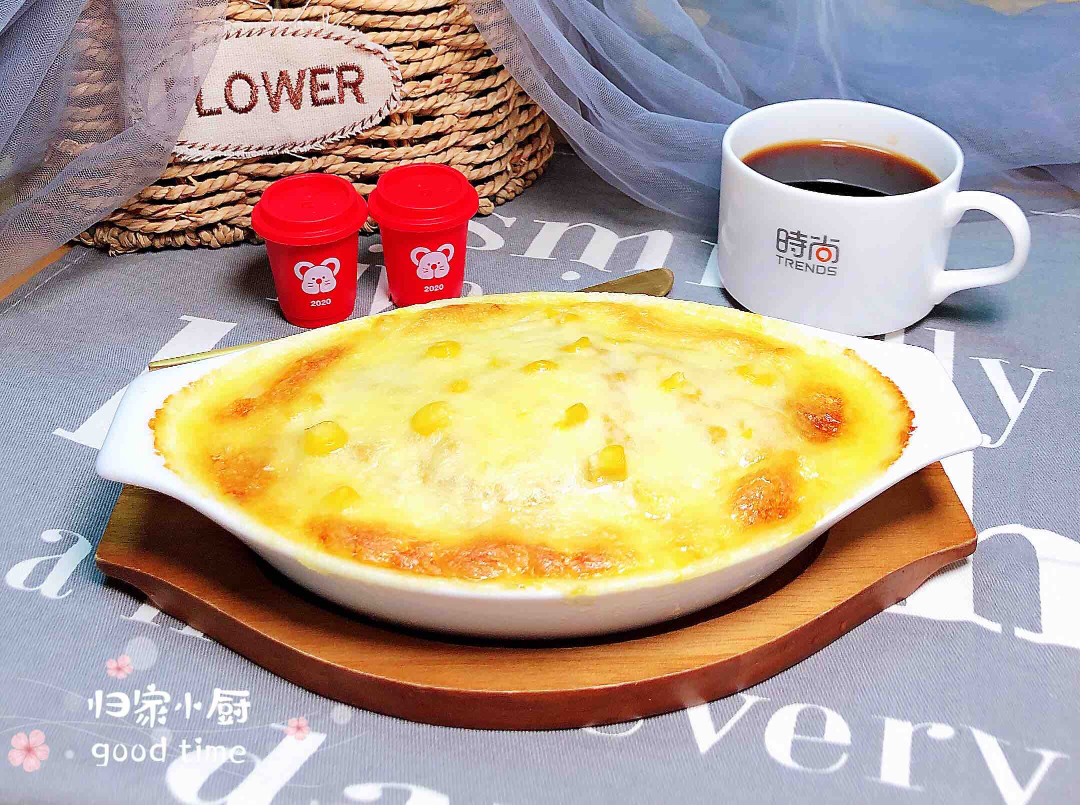 芝士焗玉米南瓜的做法-甜味烤菜譜