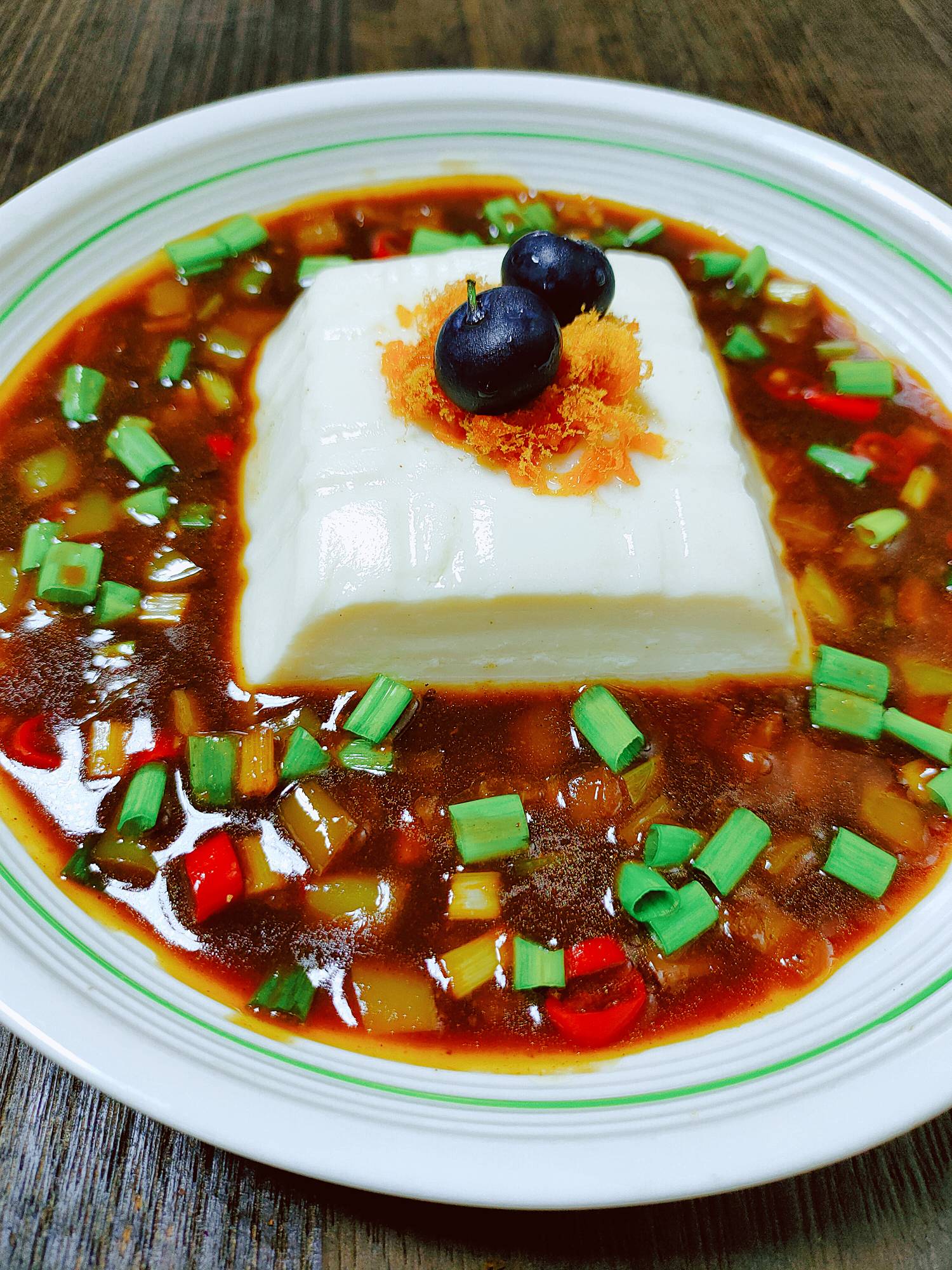 #深夜最饞的美食#蘸汁豆腐的做法-酸辣味拌菜譜