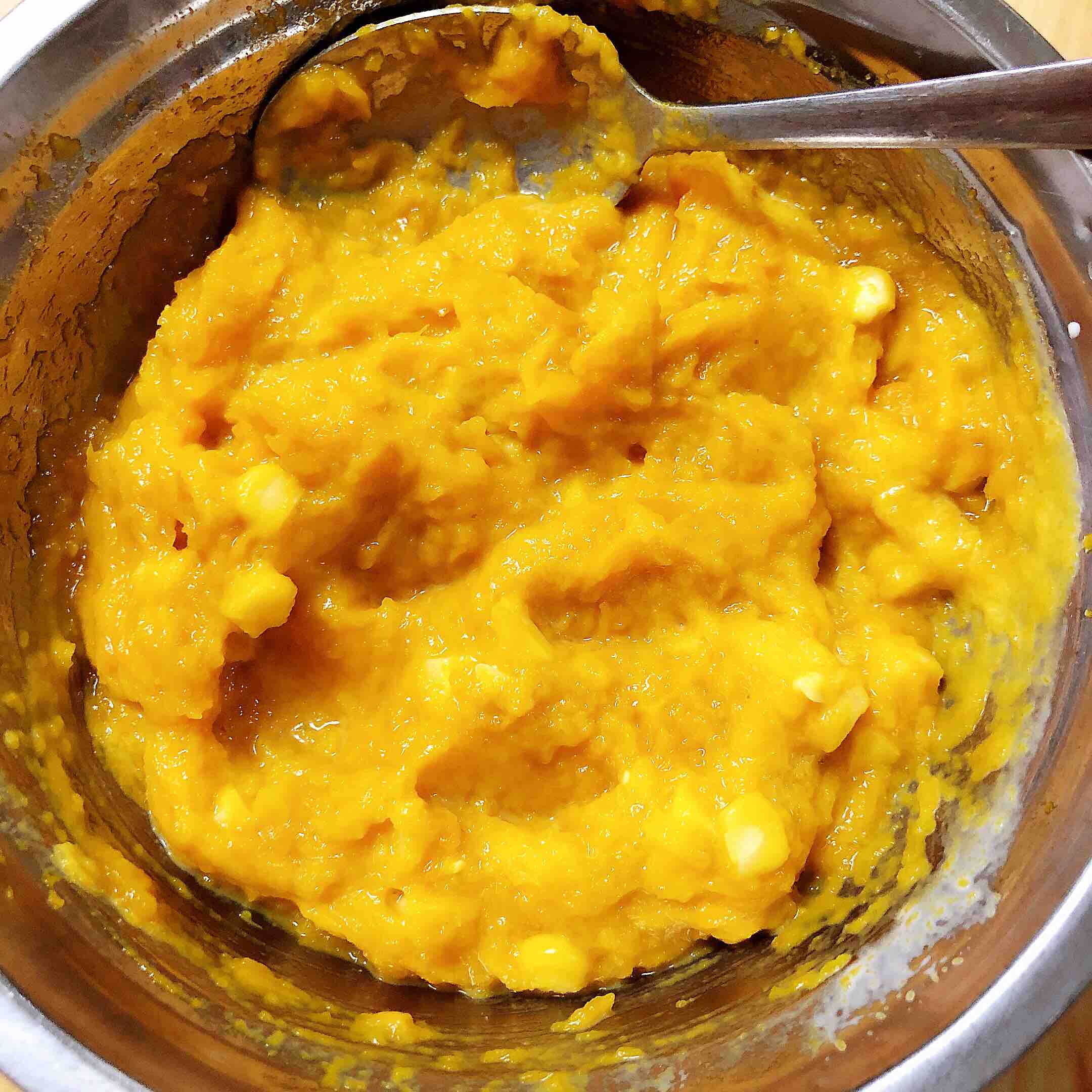 芝士焗玉米南瓜的做法-甜味烤菜譜