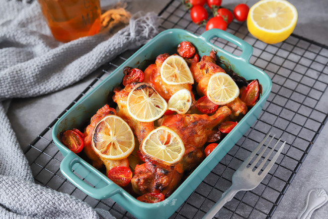 檸檬番茄烤翅根的做法-家常味烤菜譜