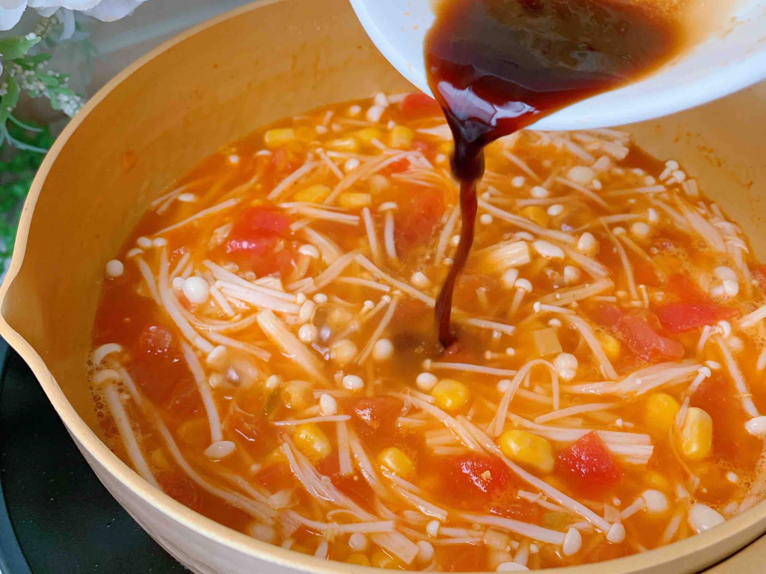 茄汁金針菇的做法-酸甜味煮菜譜