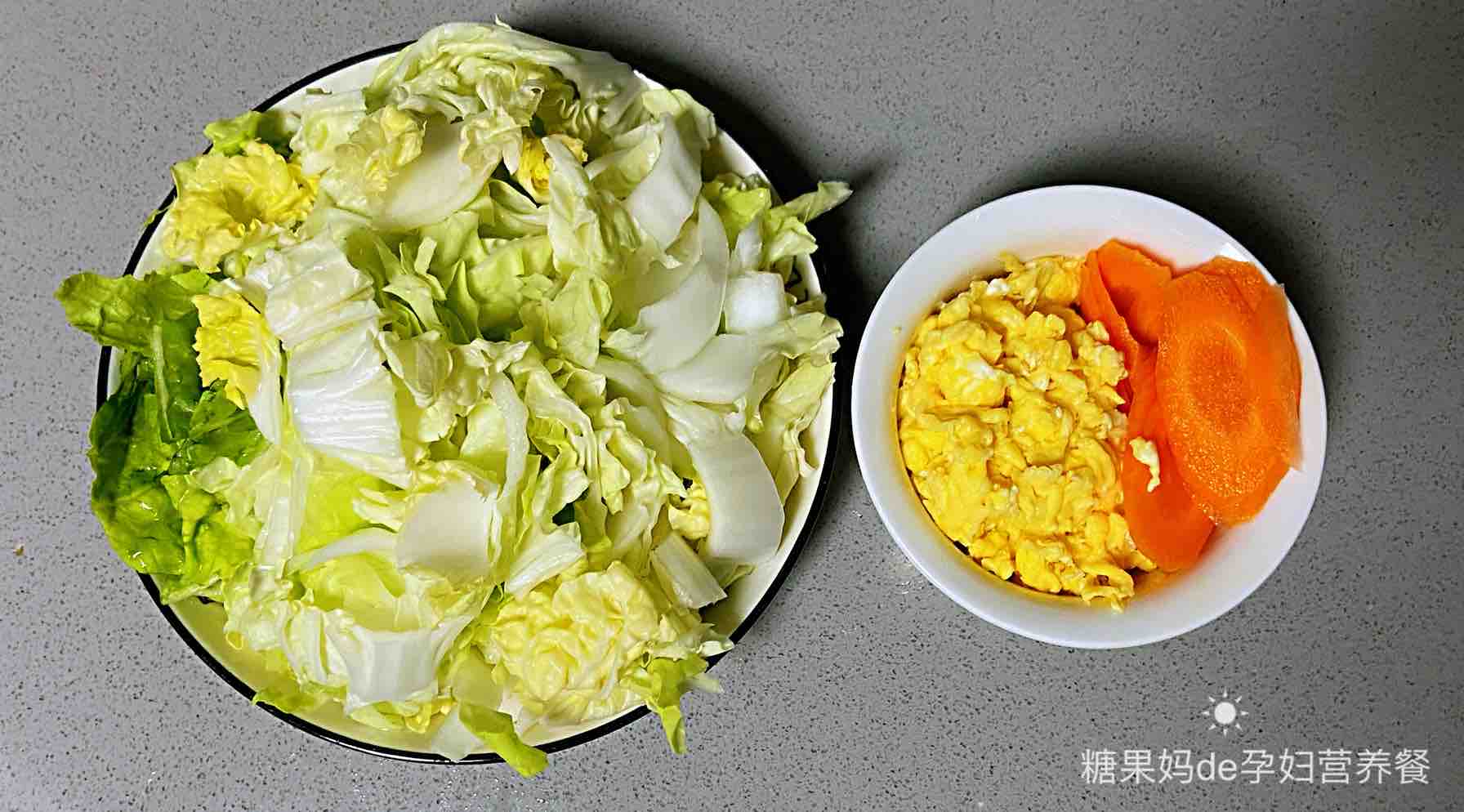 孕婦食譜小白菜炒雞蛋，清新不油膩，營養成分又身心健康～的作法-家常味燒菜譜