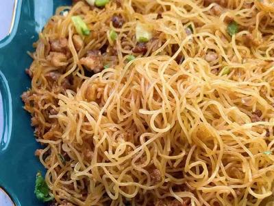 香茹肉末炒粉的做法-家常味炒菜譜