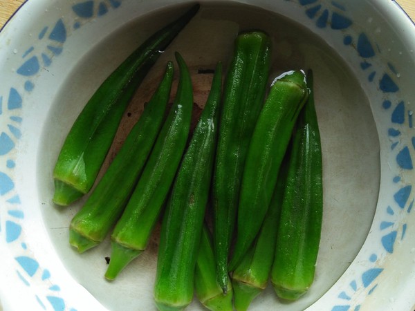 蝦蓉醬拌秋葵的做法-咸鮮味煮菜譜