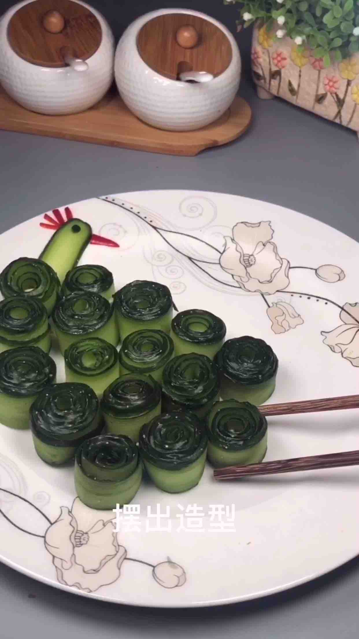 孔雀開(kāi)屏的做法-酸辣味拌菜譜