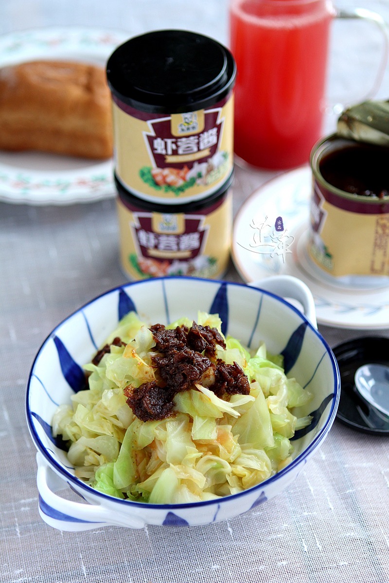 蝦蓉醬拌圓白菜的做法-咸鮮味拌菜譜